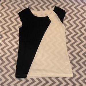 New York & Company black & white medium blouse